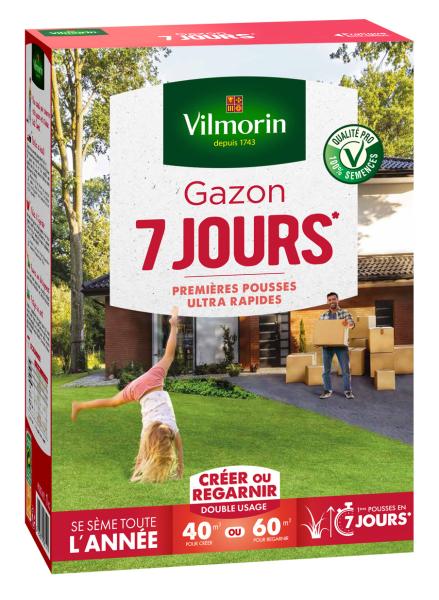 7 jours, pousse rapide - Gazon 7 jours - 1 kg - face recto